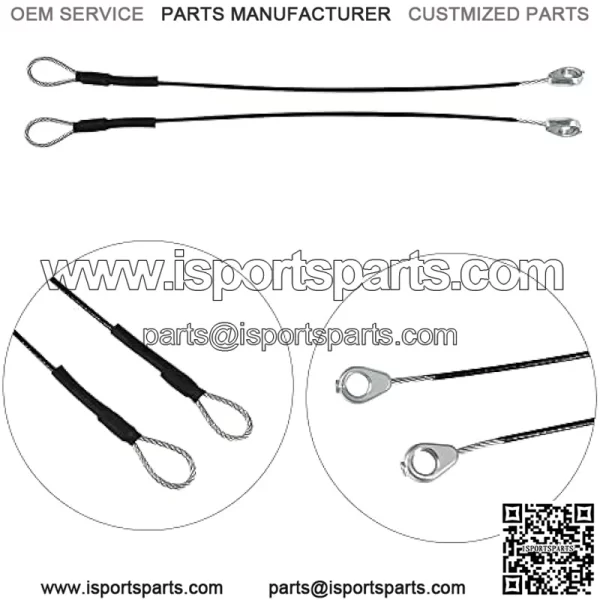2 Pcs Tailgate Cable M159508 Compatible with John Deere Gators M TE TH TX XUV TH 6x4 TX 4X2 HPX615E HPX815E XUV865R XUV825E XUV825M XUV835E XUV835M XUV835R XUV855E XUV865E XUV865M - Image 2